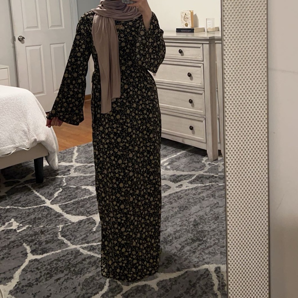 Floral Black Maxi Dress